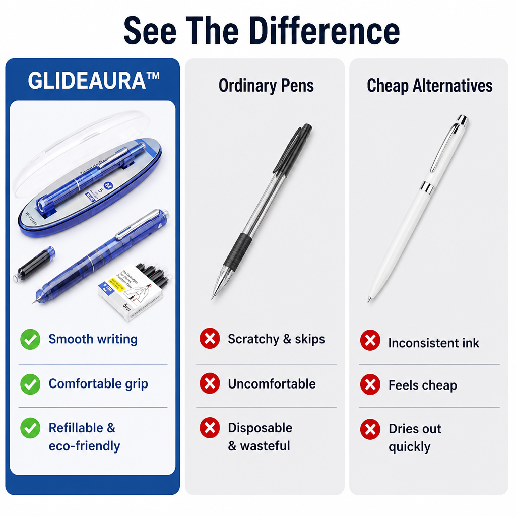 GlideAura™ — Experience Effortless Comfort and Flawless Writing All Day Long