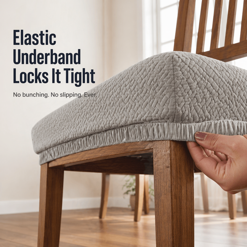 SlipGuard™ Jacquard Chair Covers — Shield Every Seat From Spills, Stains & Sticky Fingers