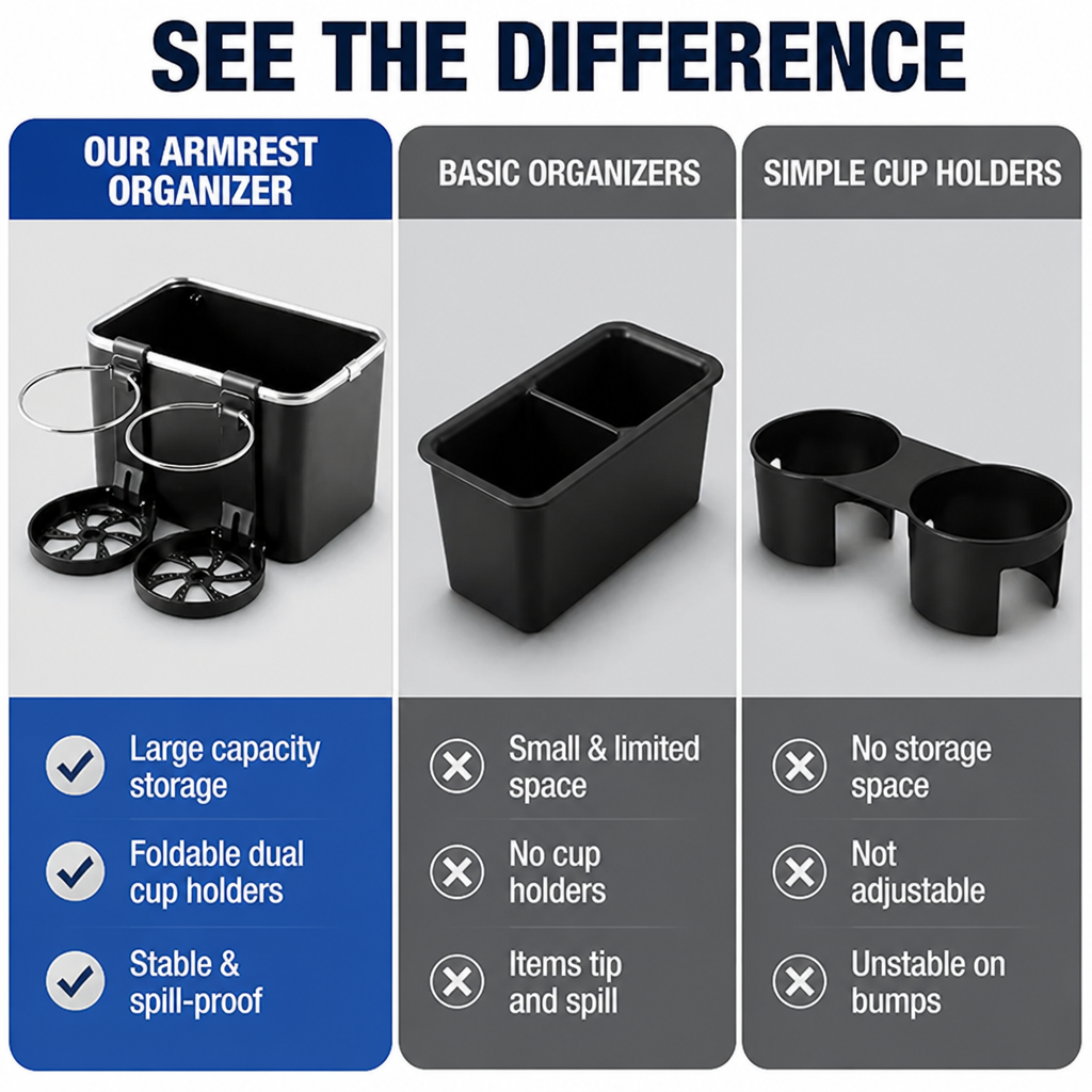 VeloceGuard™ — Take Back Your Drive with Ultimate Order and Spill-Proof Peace of Mind