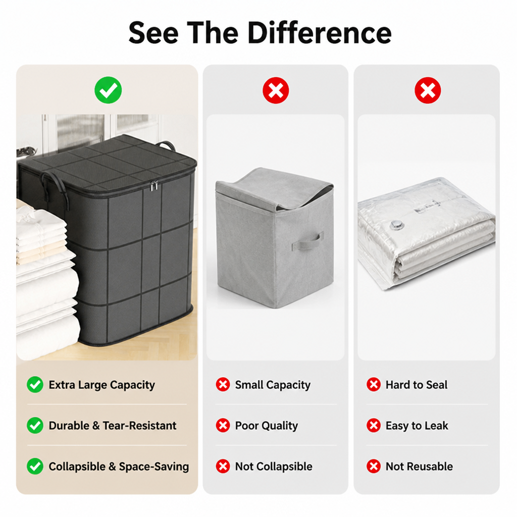 VestaGuard™ — Take Back Your Closet with Effortless, Bulky Bedding Storage That Lasts