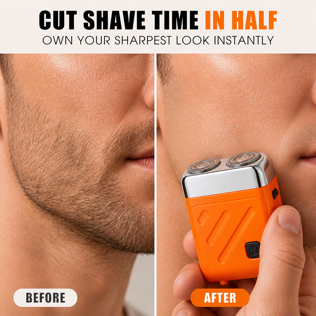 GlideSharp™ Mini Shaver — Cut Shave Time in Half and Own Your Sharpest Look Instantly