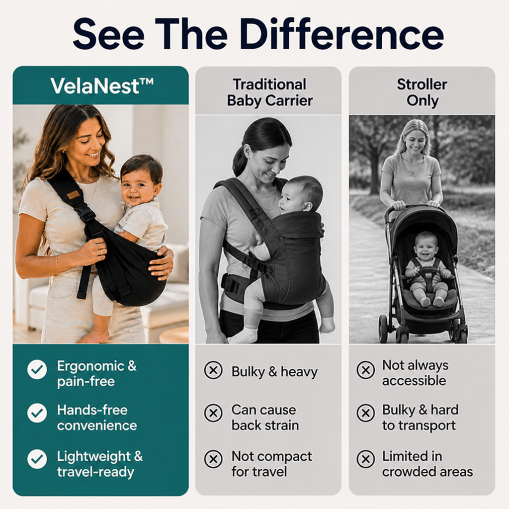 VelaNest™ — Carry Your Toddler Pain-Free and Reclaim Every Joyful Moment