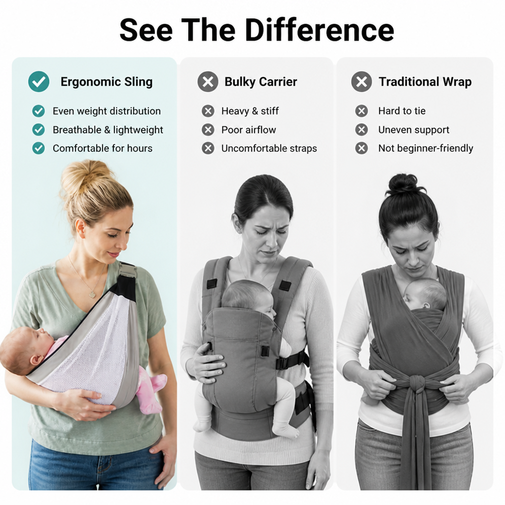 LumaNest™ Sling — Carry Longer, Feel Lighter, Bond Deeper