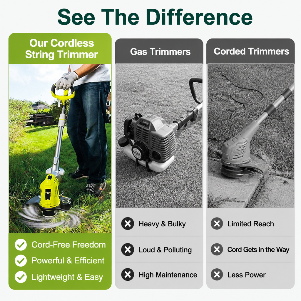 BladeJoy™ 10-inch Cordless Trimmer — Effortless Lawn Perfection Without the Pain or Hassle