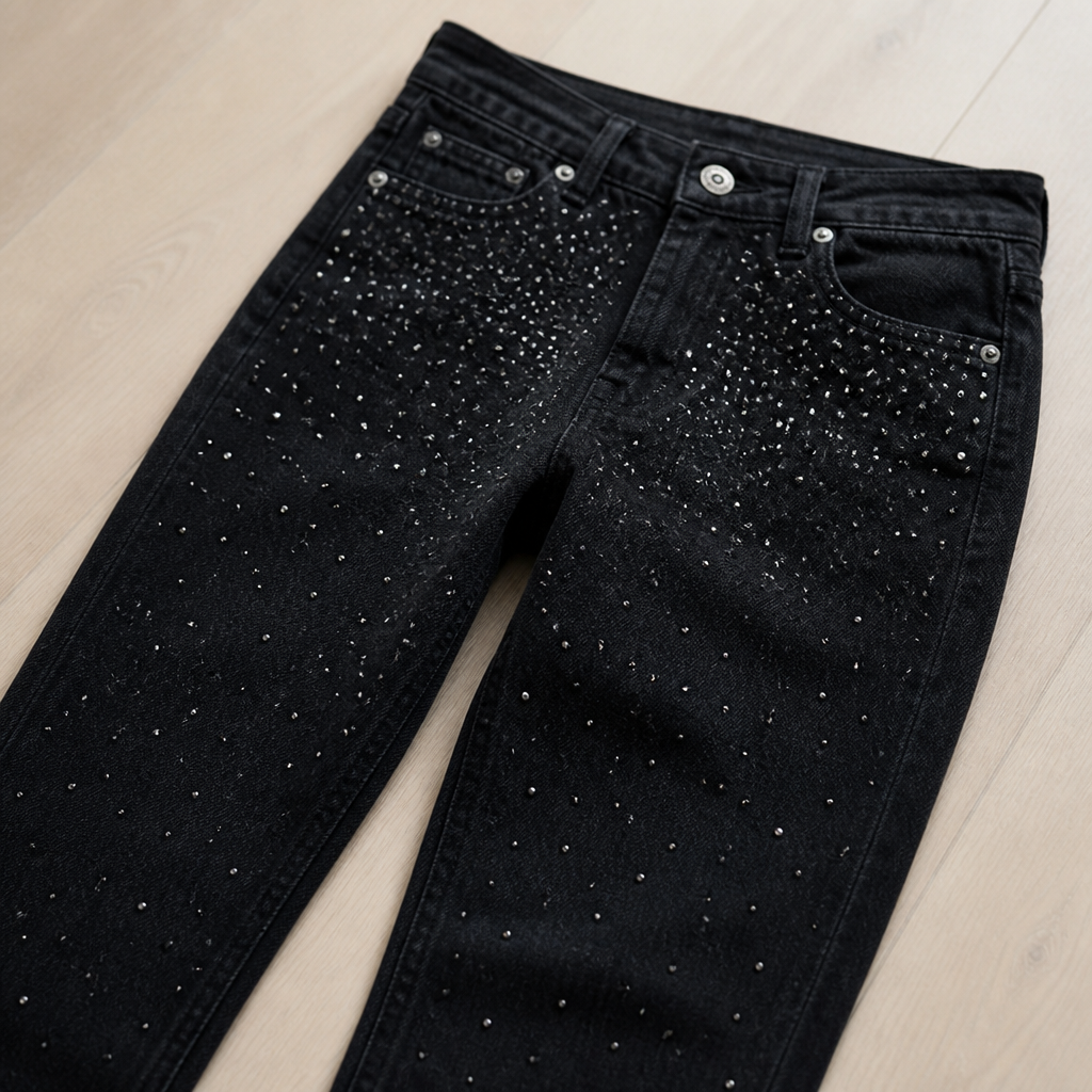 VivaShine™ Straight Jeans — Shine Bright and Own Every Glance with Effortless Glamour