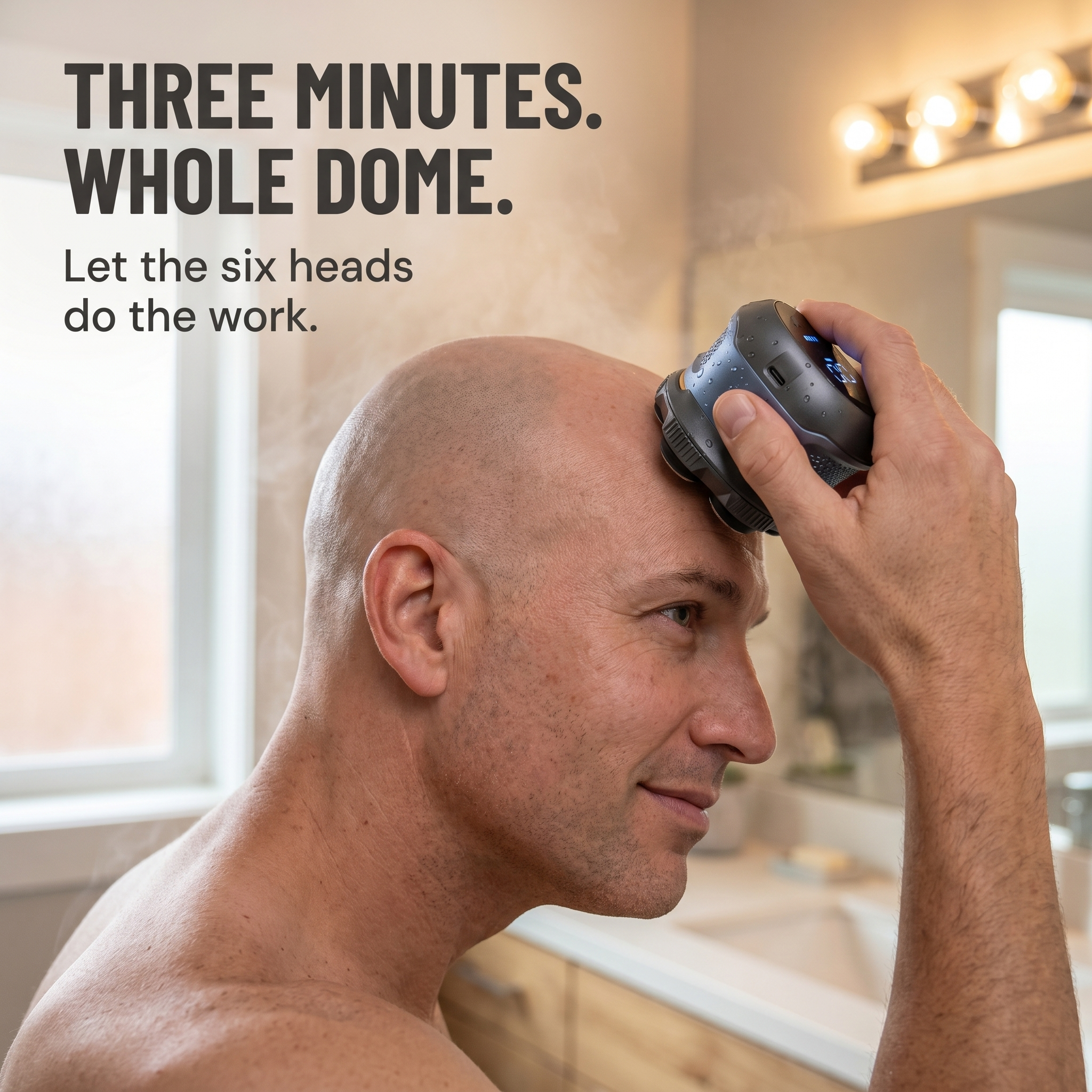 ApexGlide™ — Shave Your Whole Head Smooth in Under 3 Minutes Flat