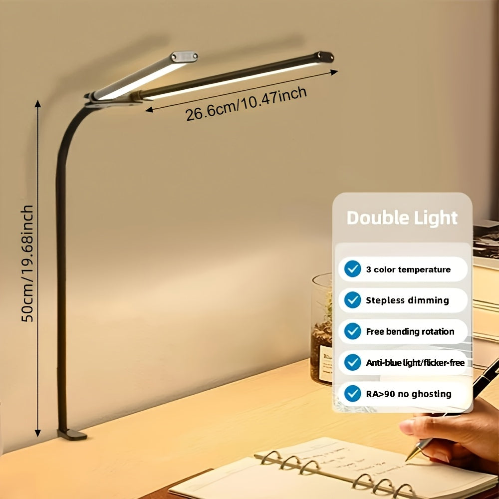 Clamp-On LED Desk Lamp