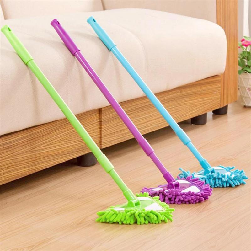 Adjustable Rotatable Triangle Cleaning Mop | 180° Mop Head | Telescopic Pole | Cleaning Mop | Mop Position Angle