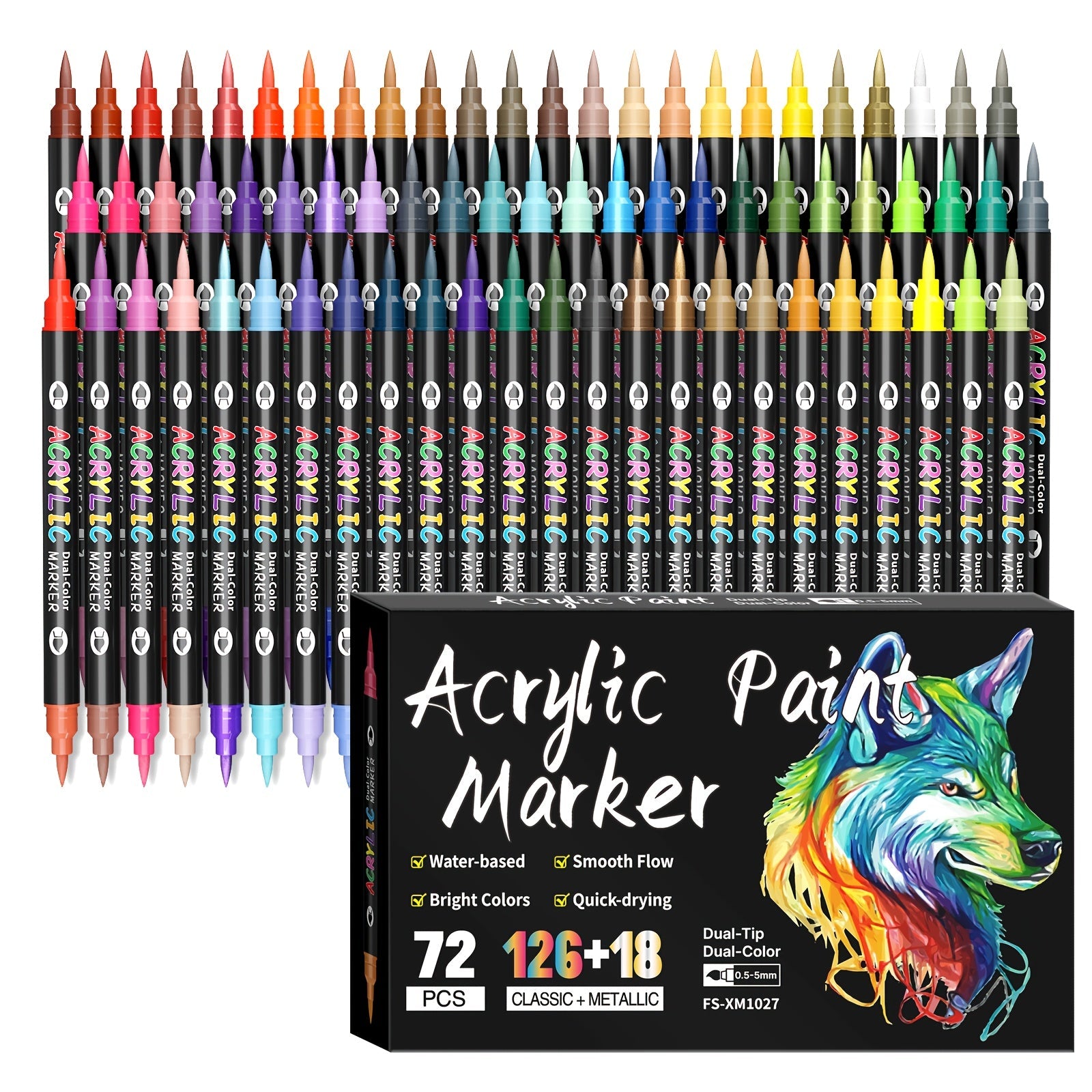 Set of 120 Acrylic Markers