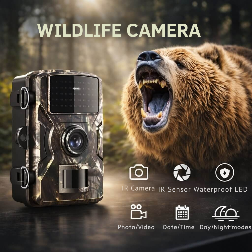 Wildlife Monitoring Camera with Night Vision | Motion Sensor | Weather Resistant | Forest Protector