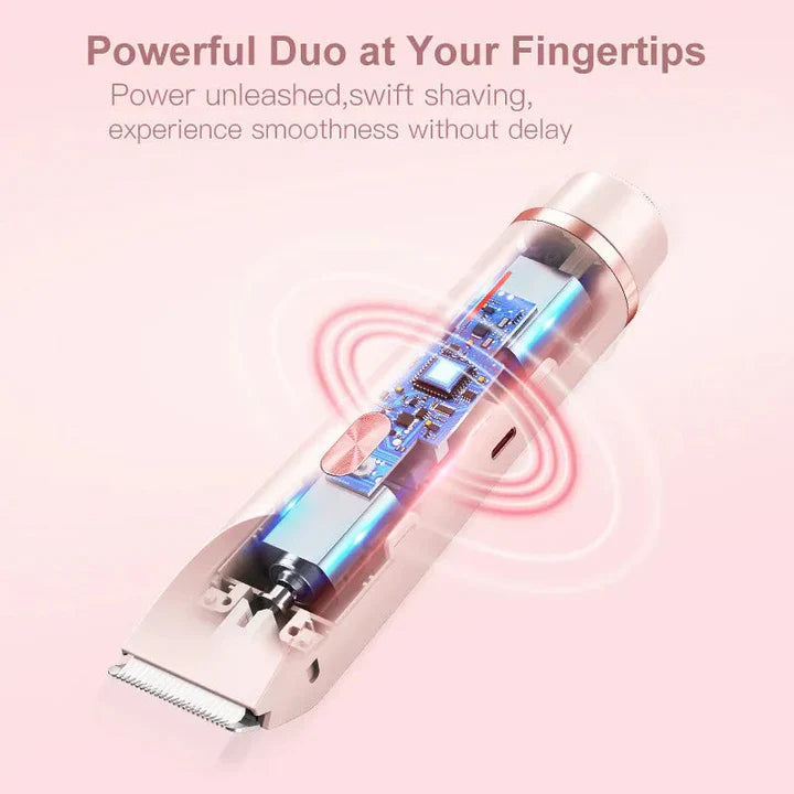 2-in-1 Women's Shaver for Face and Body - Radiance Glide
