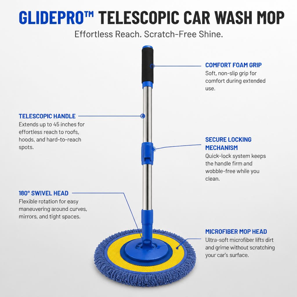 GlidePro™ — Effortless Reach for a Scratch-Free, Showroom Shine Every Time