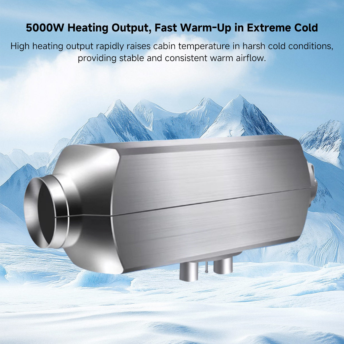 Portable 5000W Diesel Parking Heater for Cars, Trucks, RVs – Quiet Rapid Heating