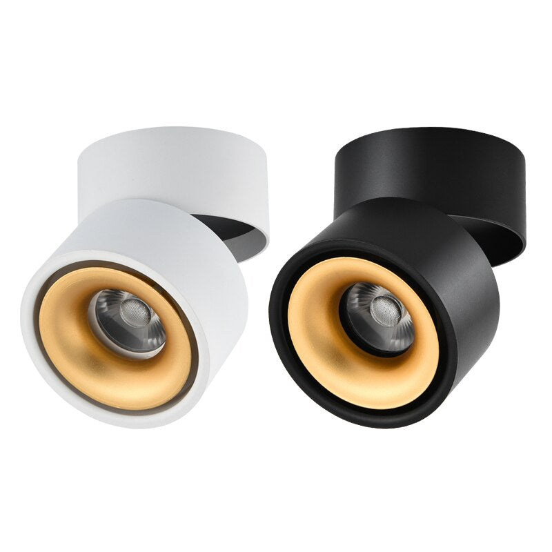 Rotatable LED Ceiling Spotlight – 350° Swiveling, Warm White