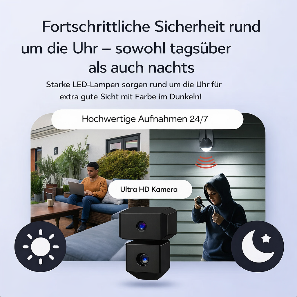 Security Camera | Ultra HD 4K Night Vision with Infrared | Battery Operated | SafeCam Pro