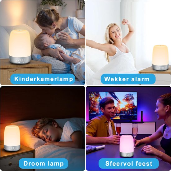 Sunrise Alarm Lamp with Natural Sounds – Gentle Wake-Up Light for Sleep Improvement