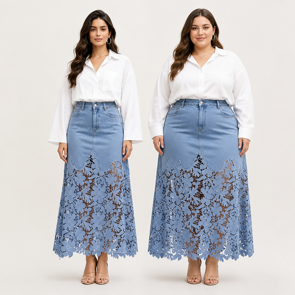 VelaLace™ Denim Skirt — Unleash Your Confidence with Comfort and Allure