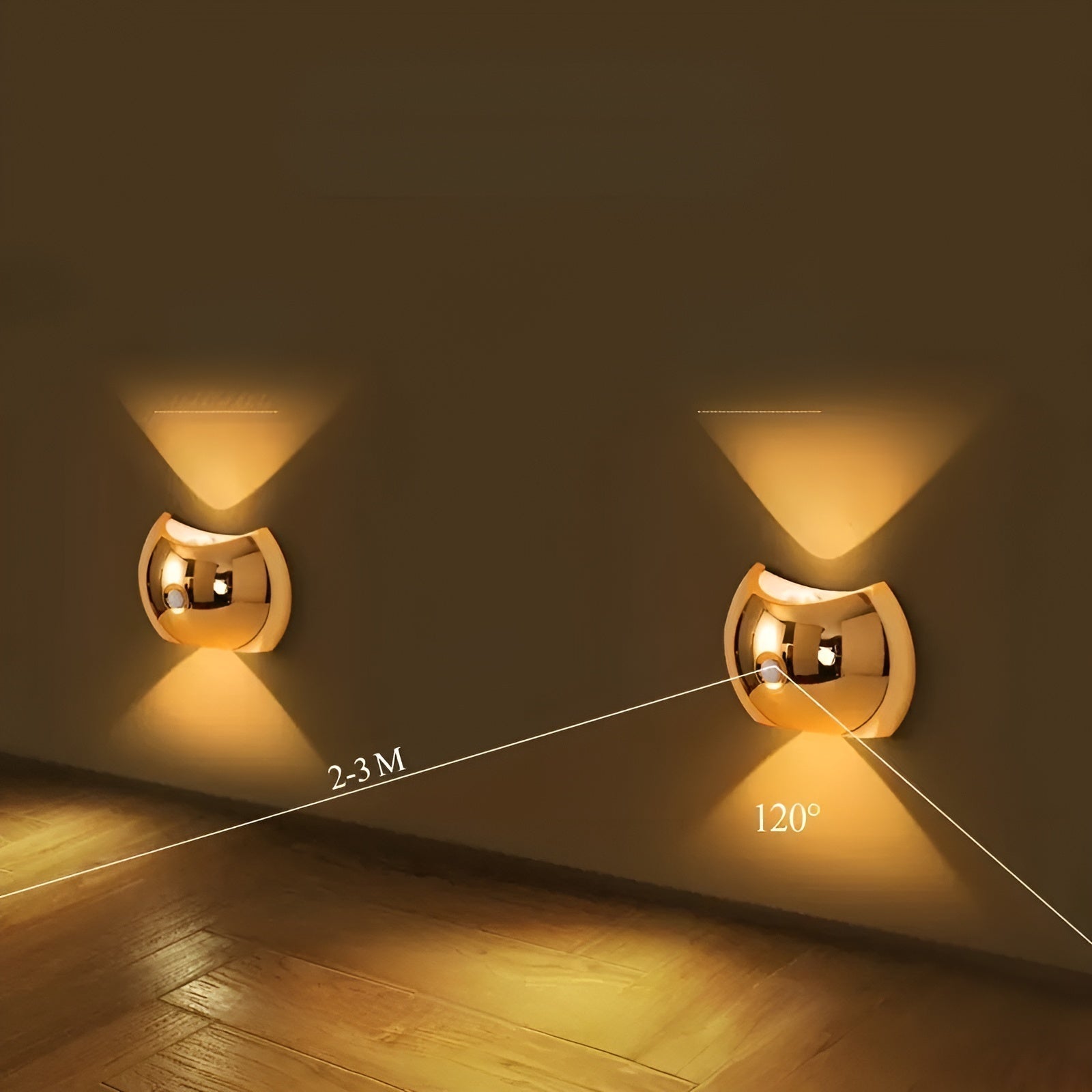 Wall Lamp with Motion Detector – Wireless, Magnetic & Rechargeable