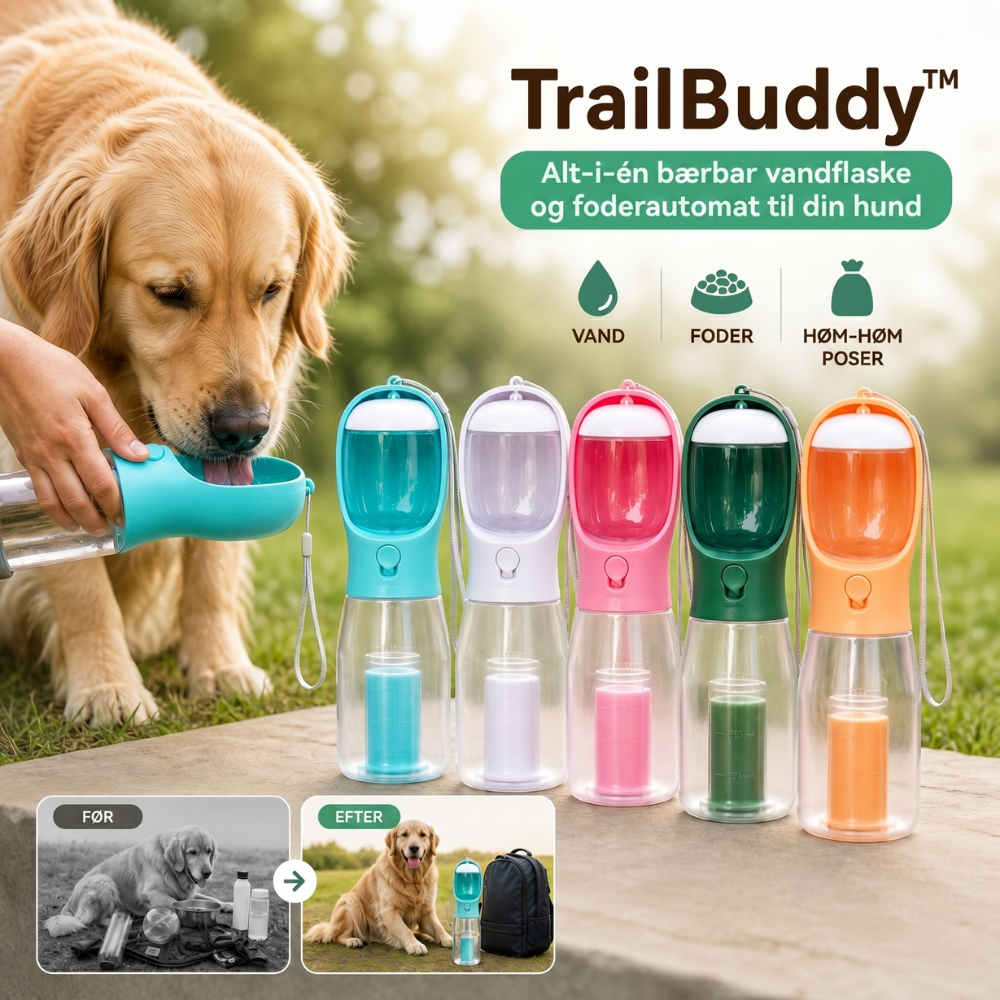 3-in-1 Dog Water Bottle with Food Container