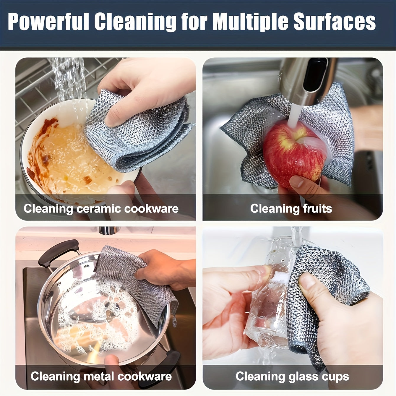 Reusable Cleaning Wipes Set of 50