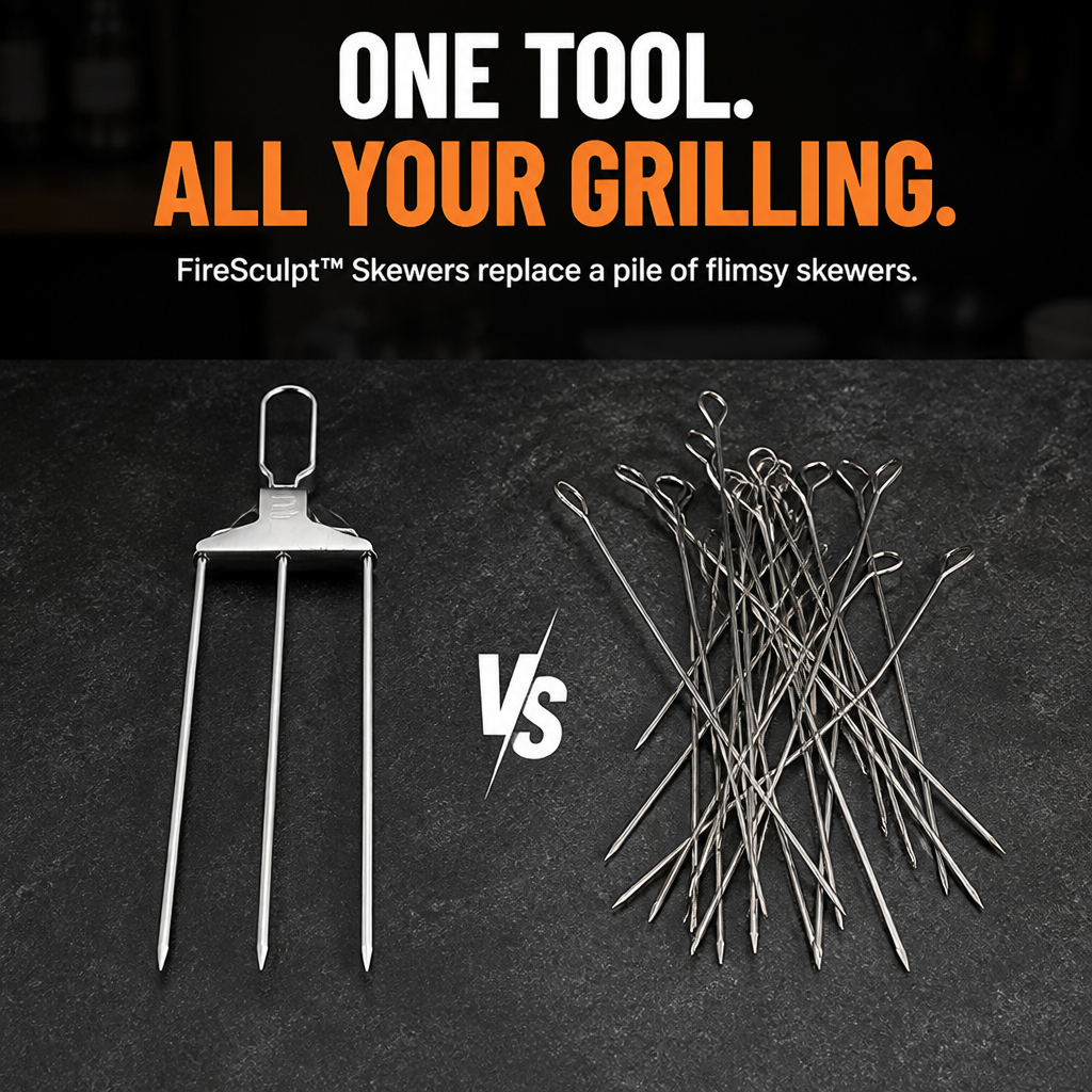 FireSculpt™ Skewers — Grill Like a Pro and Relish Juicy, Perfect Bites Every Time