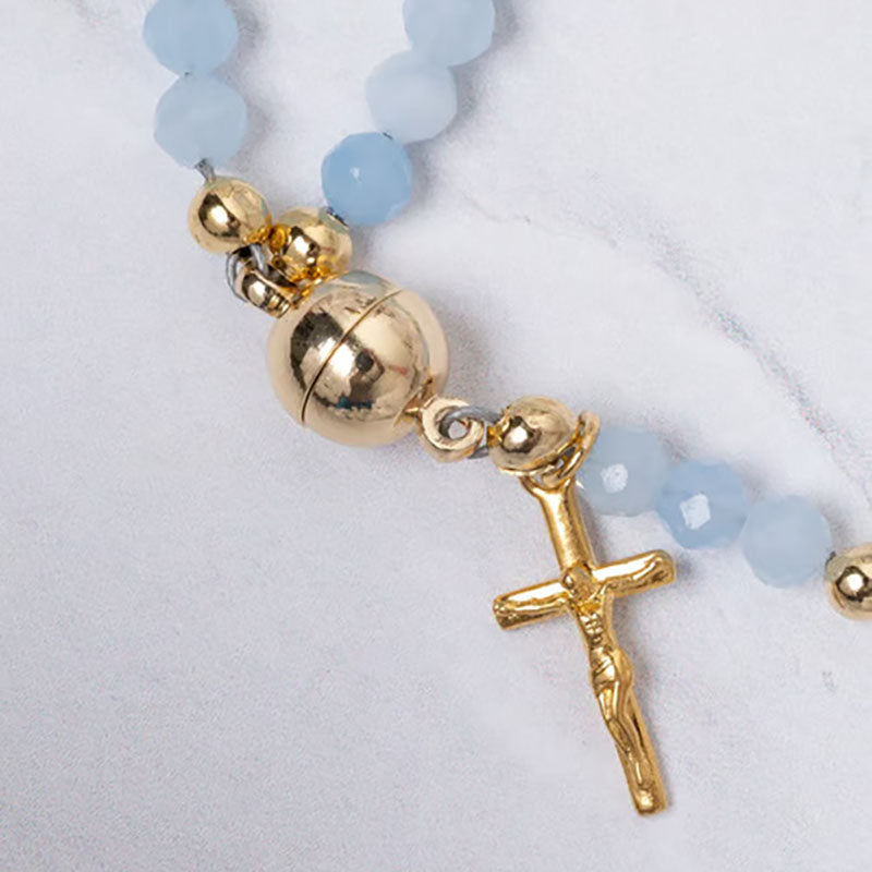 Handcrafted Beaded Prayer Bracelet with Magnetic Clasp