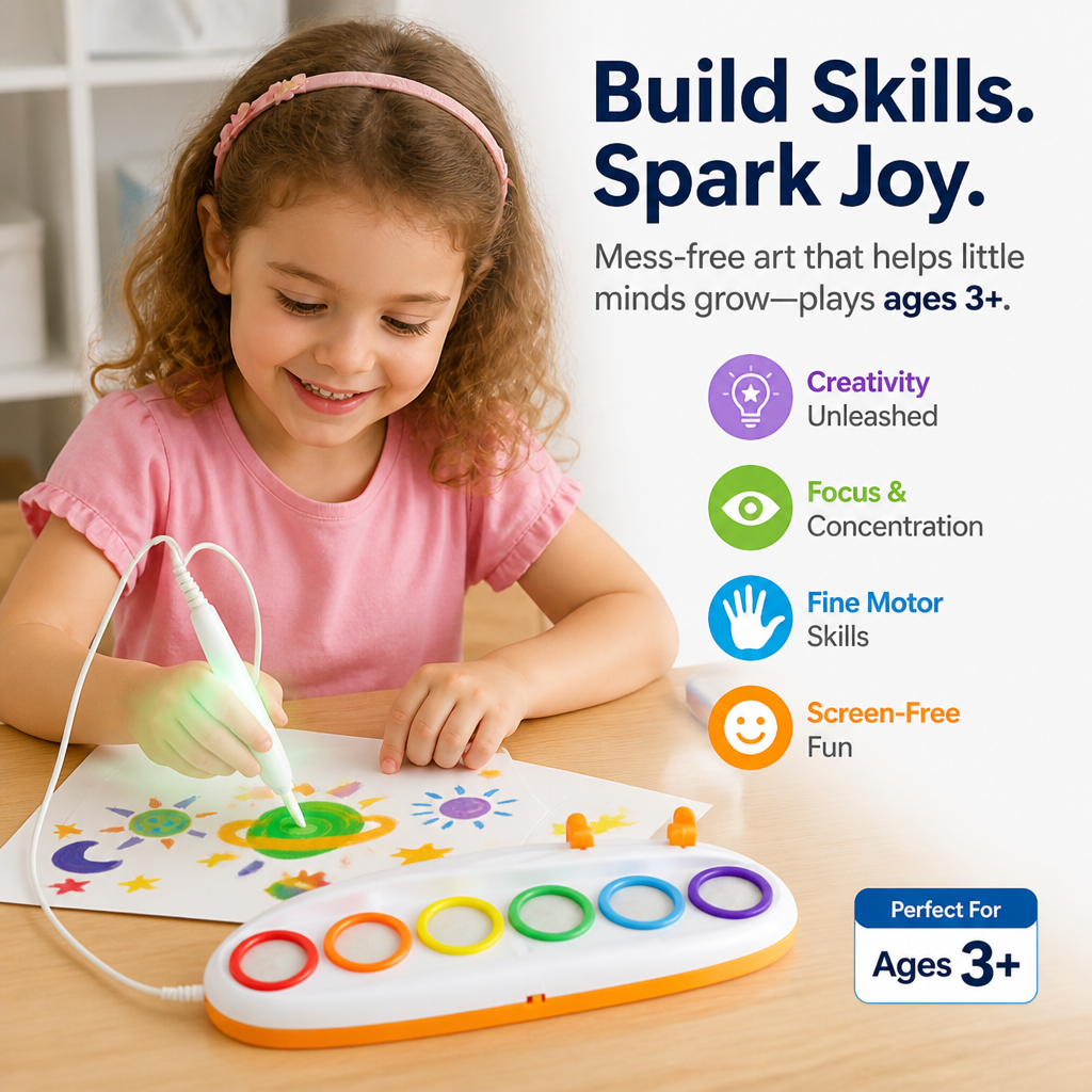 ColorFlick™ — Ignite Their Imagination with Mess-Free Masterpieces and Total Peace of Mind