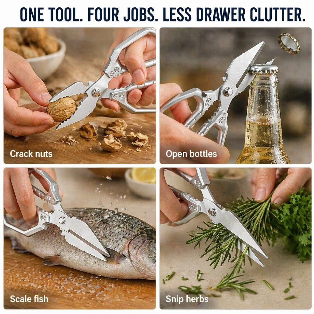 SharpEdgePro™ — Slice Through Chicken Bones, Shells & Herbs In One Snap