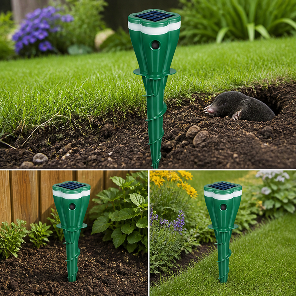 TerraGuard™ — Silent, Solar-Powered Shield That Saves Your Garden from Burrowing Pests