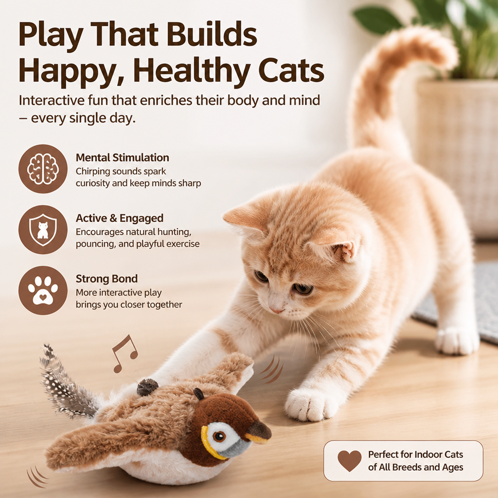 WhiskerWhirl™ — Ignite Your Cat’s Wild Hunter Instincts with Every Chirp