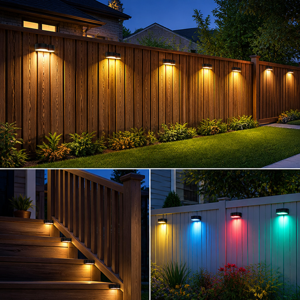 RadiantRay™ Solar Fence Lights — Transform Your Nights with Endless Color and Effortless Glow