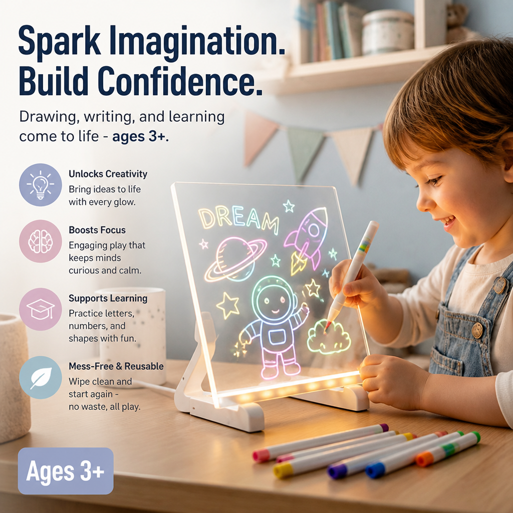 LumoSpark™ — Ignite Endless Creativity and Confidence with Every Glowing Stroke