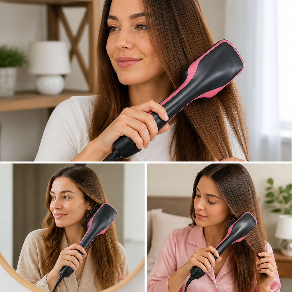 VioraSilk™ 2-in-1 Ionic Comb — Effortless Shine and Silky Smooth Hair Every Day