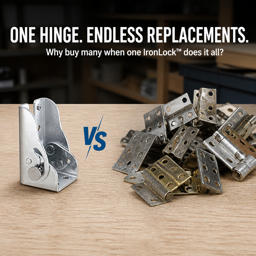 IronLock™ Fold & Secure Hinges — Unshakable Strength That Frees Your Space Instantly