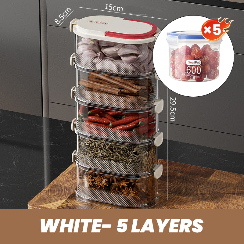 Aroma Organizer - Spice Freshness and Order at the Push of a Button