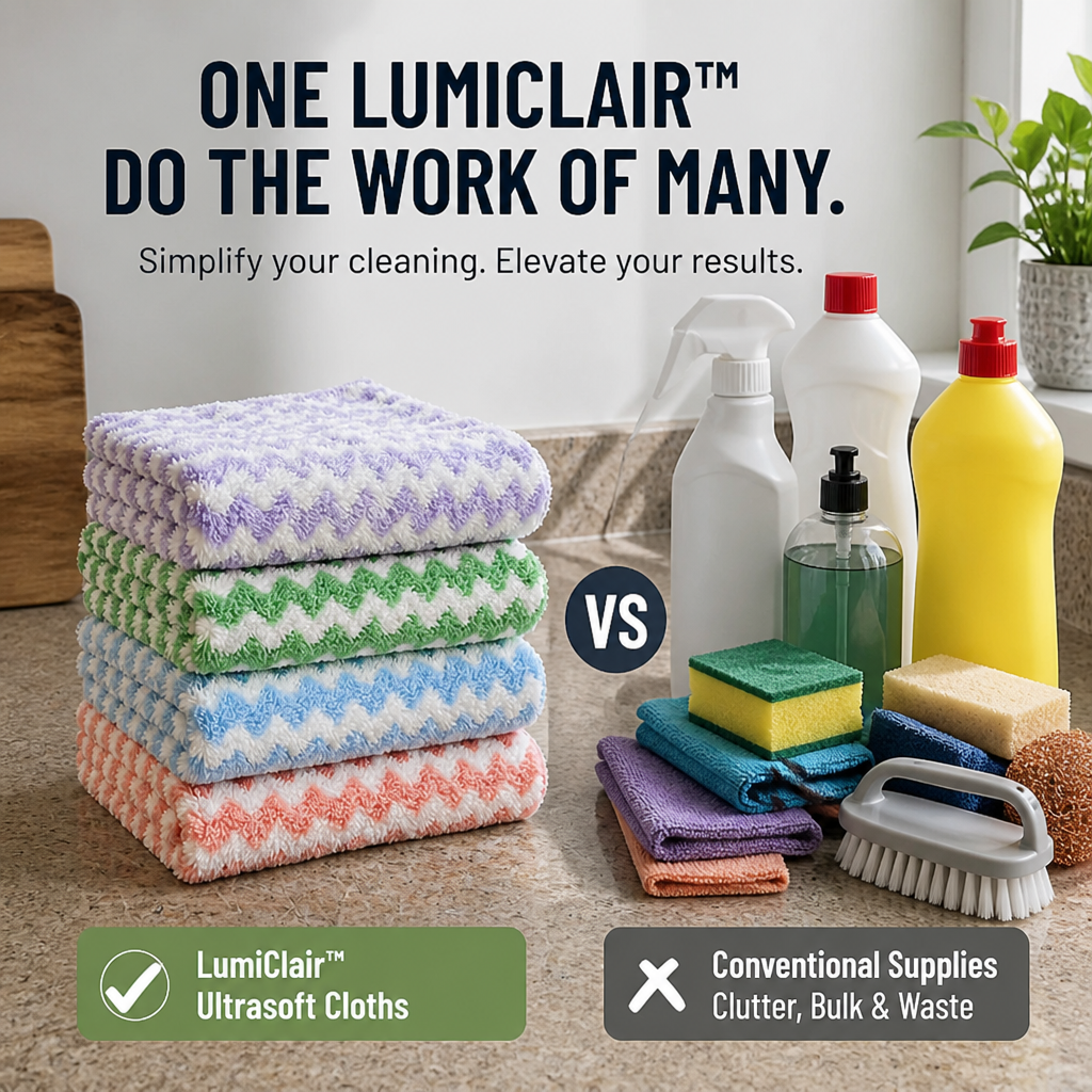 LumiClair™ Ultrasoft Cloths — Unlock Effortless, Mirror-Perfect Shine Every Time