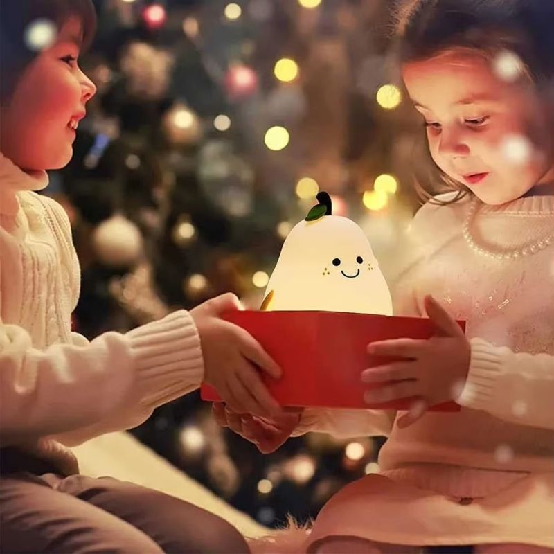 Soft Glowing Pear-shaped Silicone Night Light