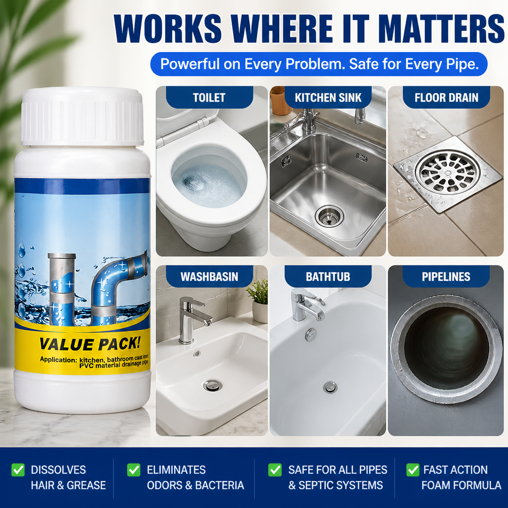 Drain Unblocker™ — Blast Away Clogs Fast and Breathe Fresh Again