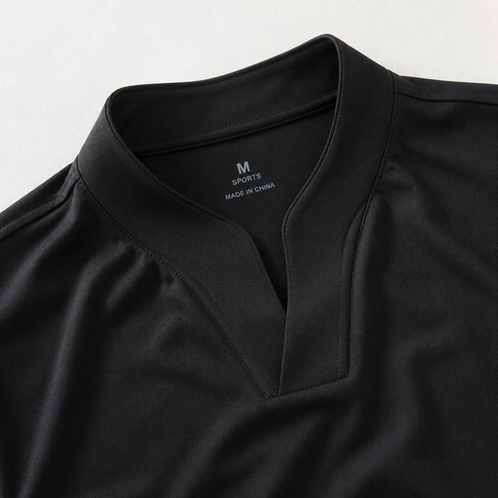 StratoFlex™ – Slim-Fit Performance Tee with Notched Stand Collar