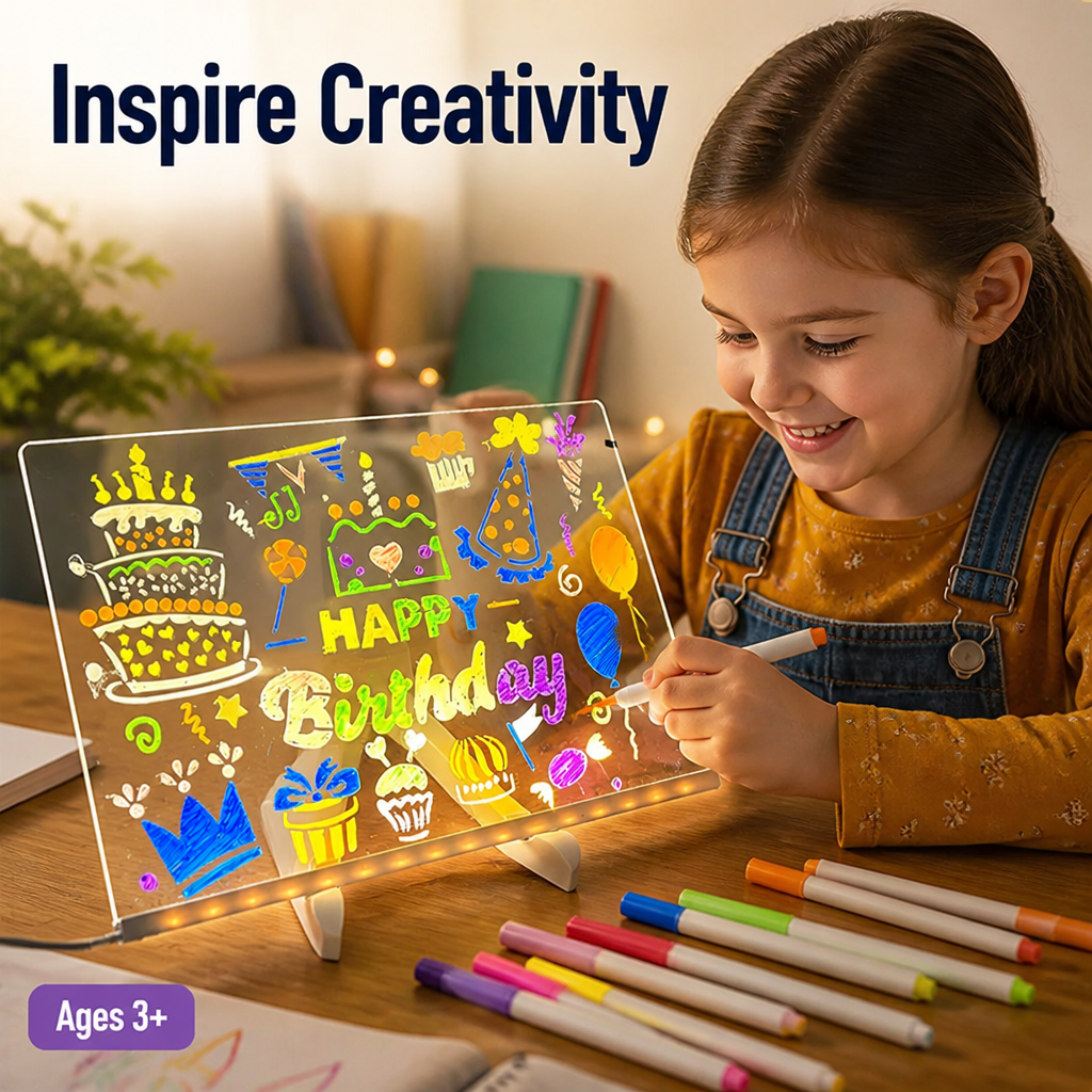 LumiSketch™ — Ignite Your Child’s Imagination with Mess-Free, Glowing Creativity