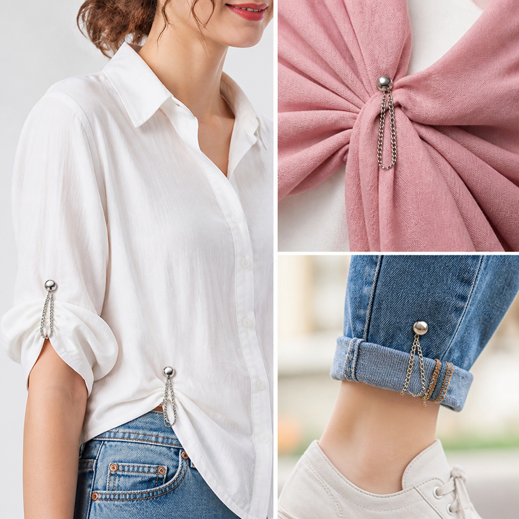 VeroLuxe™ Magnetic Clothing Clips — Instantly Transform Your Fit with Effortless, Damage-Free Style