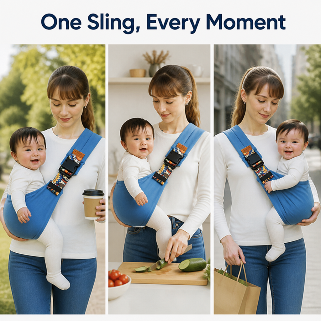 GlideNest™ BabySling — Feel the Joy of Hands-Free, Hug-Like Comfort Every Step of the Way