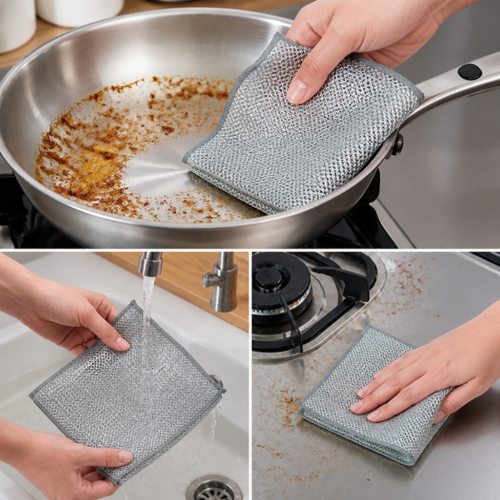 EverDazzle™ Scrubber Cloths — Power Clean Your Kitchen Without a Single Scratch or Smell