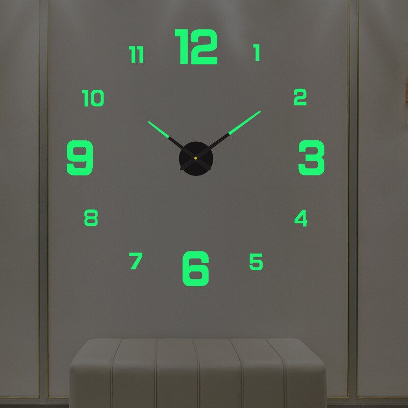 Modern Wall Clock Featuring 3D Raised Numbers Design