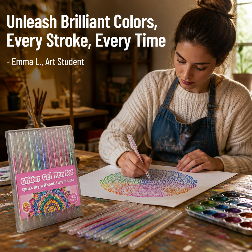 LumaHue™ Glitter Gel Pens — Unleash Brilliant Colors That Keep Your Imagination Forever Vibrant
