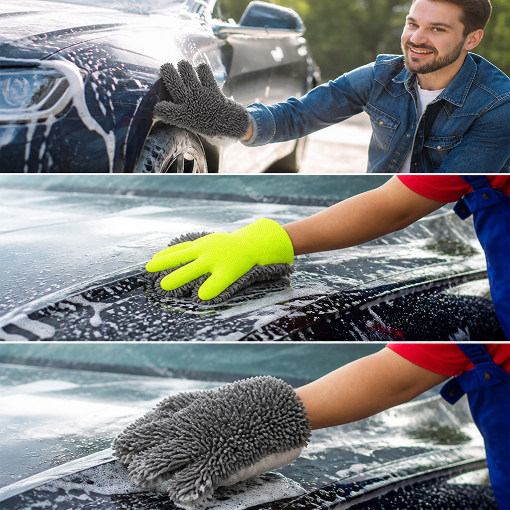 VeloClean™ Gloves — Take Command of Every Curve with Effortless, Showroom-Ready Shine