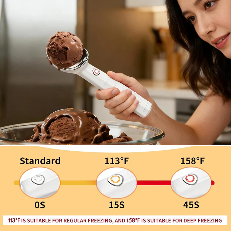 Heated Ice Cream Scoop – Serve Instantly