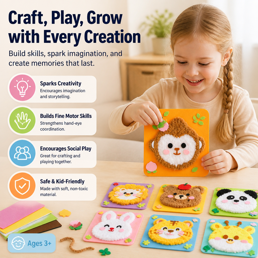 ImagineoCraft™ Stick Puppet Kit — Unlock Your Child’s Creativity and Confidence with Every Handmade Character