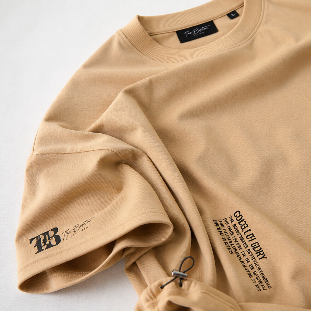 Vanguard™ – Relaxed Oversized Tee with Signature Script Detailing