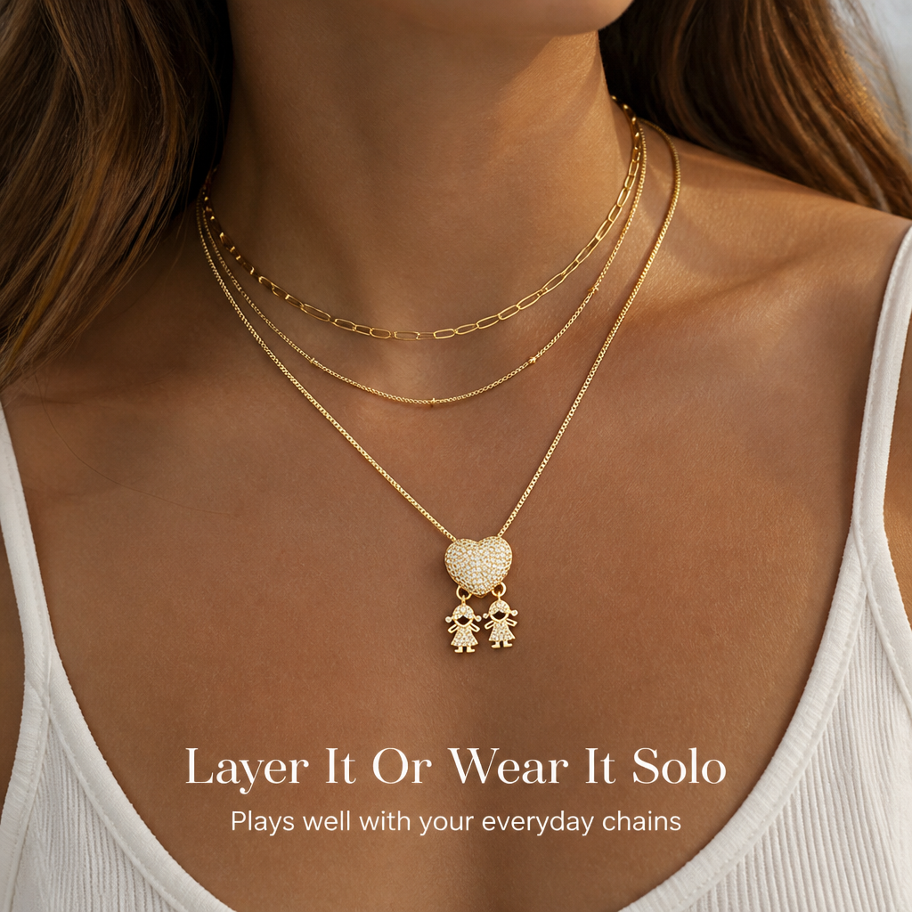 CelestaRay™ Necklace — Carry Your Children’s Love as a Radiant, Everlasting Embrace